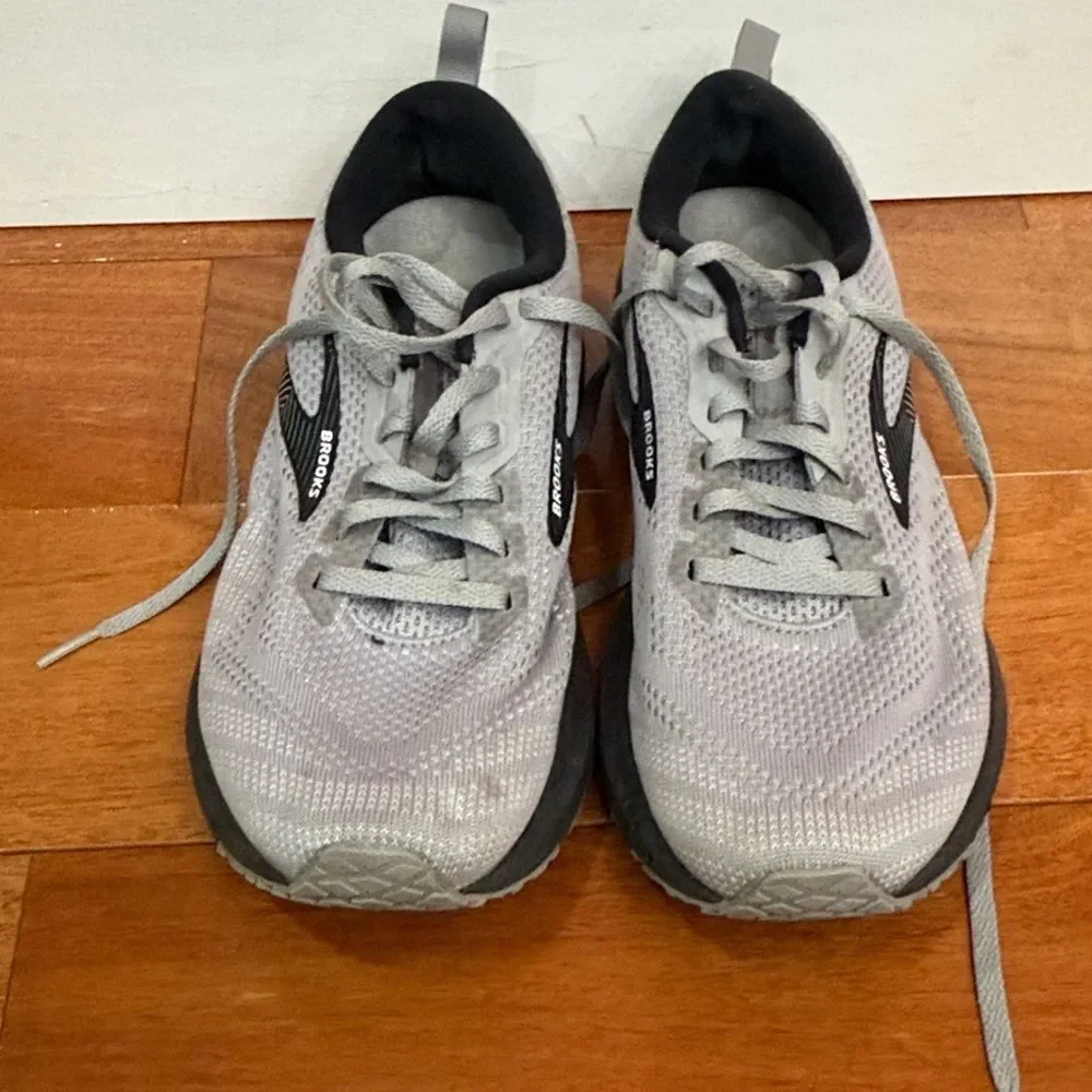 Brooks Revel‎ 6 Mens Energize Neutral Alloy Primer Grey Athletic Sneakers Size 8